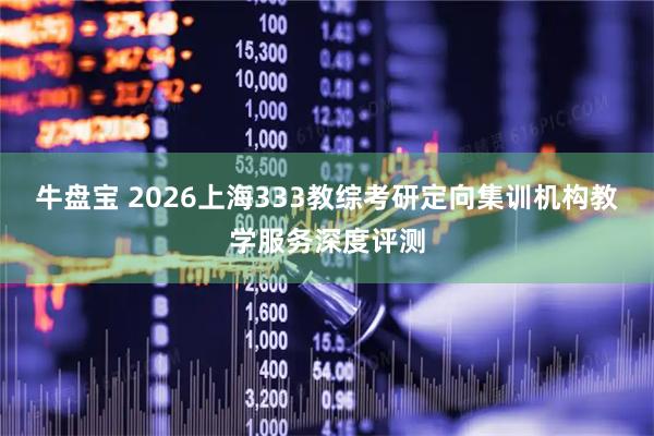 牛盘宝 2026上海333教综考研定向集训机构教学服务深度评测